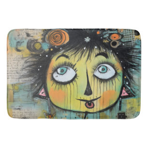 Collage Art Girl Lady 11 Bath Mat