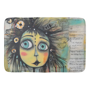 Collage Art Girl Lady 12 Bath Mat