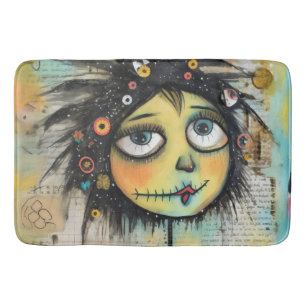 Collage Art Girl Lady 6 Bath Mat