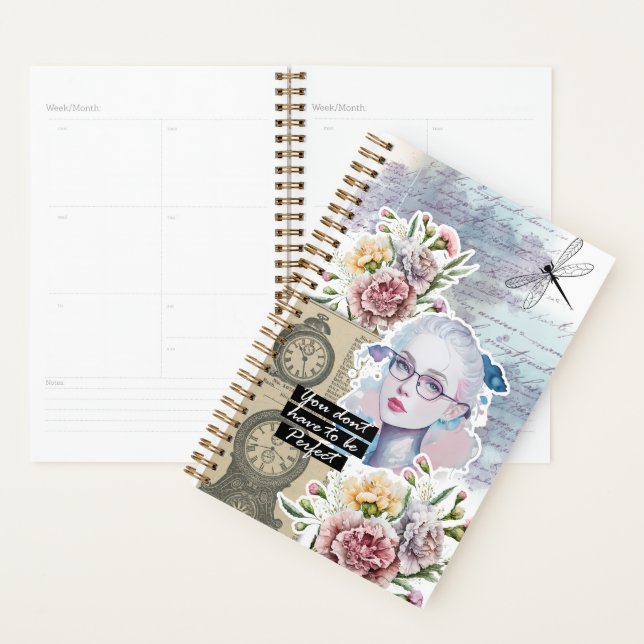 Collage Art January, Carnation Planner (Display)