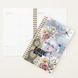 Collage Art January, Carnation Planner