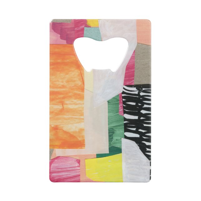 Collage art, modern colourful abstract. (Front)