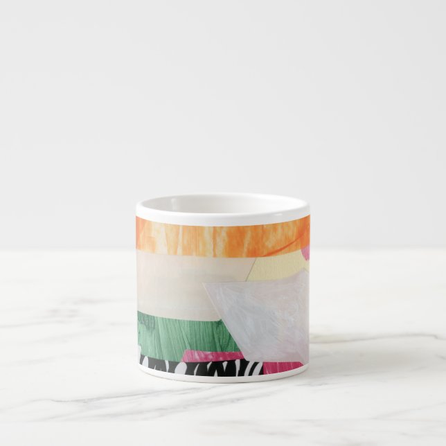 Collage art, modern colourful abstract. espresso cup (Front)