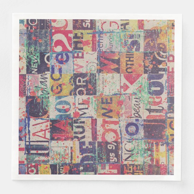 Collage Art Napkins or Decoupage paper (Front)