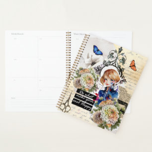 Collage Art November, Chrysanthemum Planner