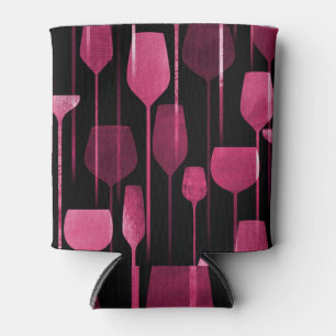 Collage Art: Party Drinks Pattern. Can Cooler