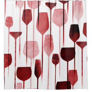 Collage art: party drinks pattern. shower curtain