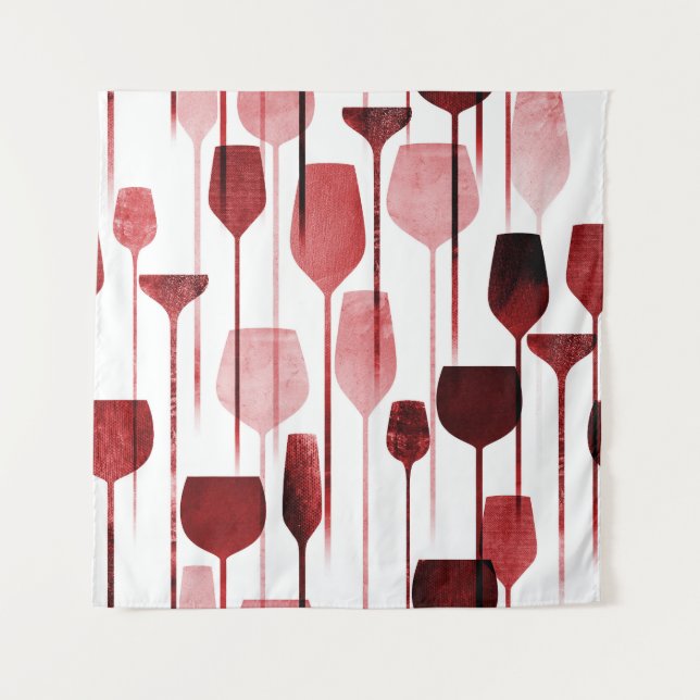 Collage art: party drinks pattern. tapestry (Front)