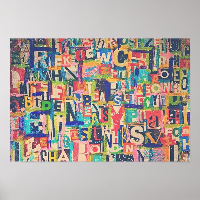 Collage Art Poster or Decoupage Paper (Front)