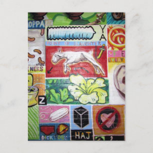 collage artist postcard