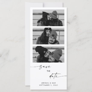 Collage B/W Photo Long Wedding Save the Date