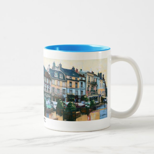 Collage: “Beaune, France” Two-Tone Coffee Mug (Right)