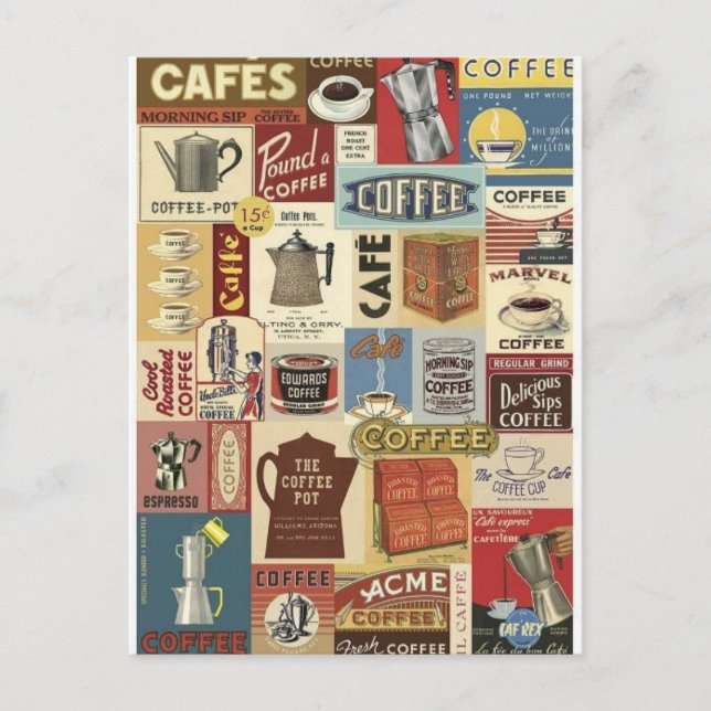 Collage café postcard (Front)