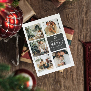 Collage Christmas Photo   Merry Christmas   Black