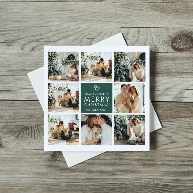 Collage Christmas Photo | Merry Christmas | Green (Creator Uploaded)