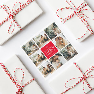 Collage Christmas Photo   Merry Christmas   Red