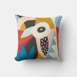 Collage contemporary floral hawaiian pattern in. S Cushion