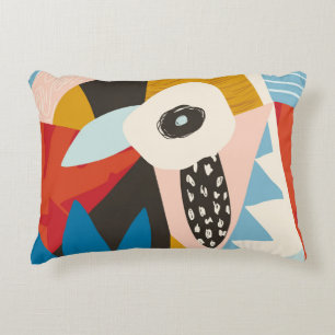 Collage contemporary floral hawaiian pattern in. S Decorative Cushion