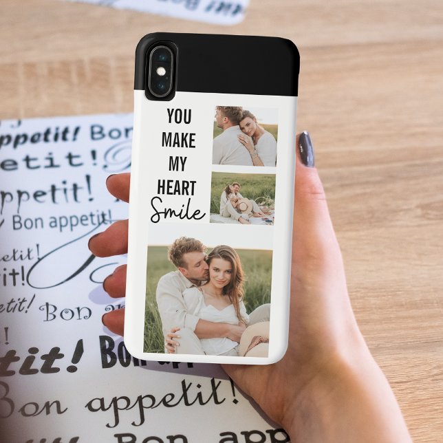 Collage Couple Photo & Lovely Romantic Quote Case-Mate iPhone Case (Creator Uploaded)