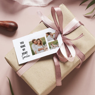 Collage Couple Photo & Lovely Romantic Quote Gift Tags