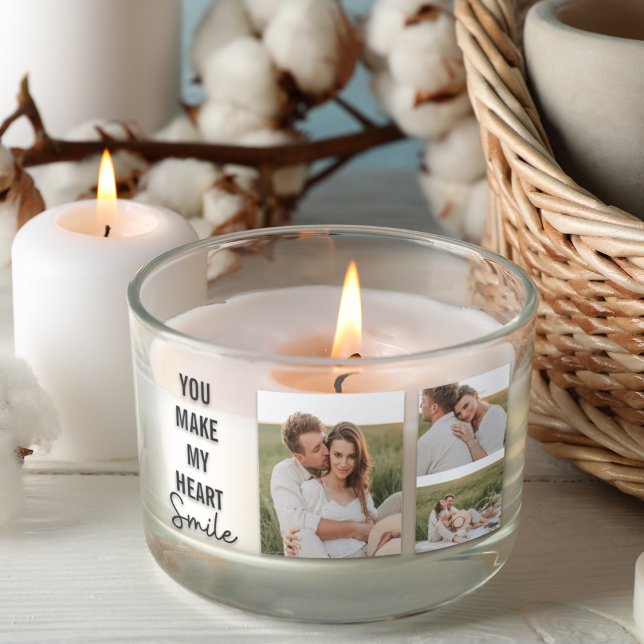 Collage Couple Photo & Lovely Romantic Quote Rectangular Sticker (Creator Uploaded)