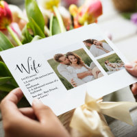 Collage Couple Photo & Lovely Romantic Wife Gift