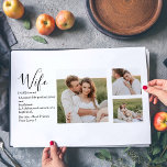 Collage Couple Photo & Lovely Romantic Wife Gift Laminated Place Mat<br><div class="desc">Collage Couple Photo & Lovely Romantic Wife Gift</div>