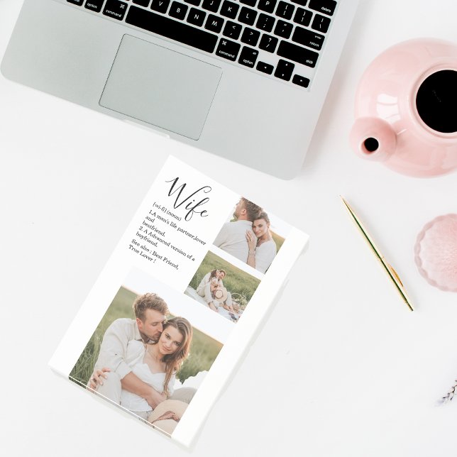 Collage Couple Photo & Lovely Romantic Wife Gift Post-it Notes (Creator Uploaded)