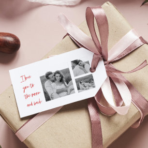Collage Couple Photo & Romantic Quote Love You Gif Gift Tags