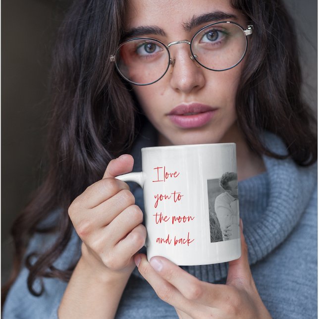 Collage Couple Photo & Romantic Quote Love You Mug (Creator Uploaded)