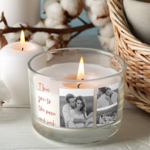 Collage Couple Photo & Romantic Quote Love You Rec Rectangular Sticker