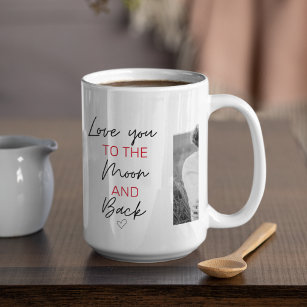 Collage Couple Photo & Romantic Quote To The Moon Coffee Mug