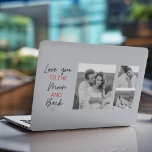 Collage Couple Photo & Romantic Quote To The Moon HP Laptop Skin<br><div class="desc">Collage Couple Photo & Romantic Quote To The Moon</div>
