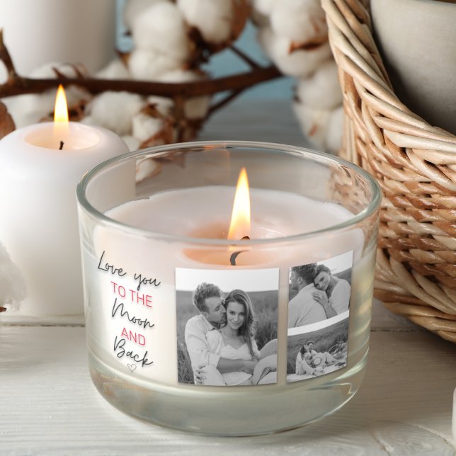 Collage Couple Photo & Romantic Quote To The Moon Rectangular Sticker (Creator Uploaded)