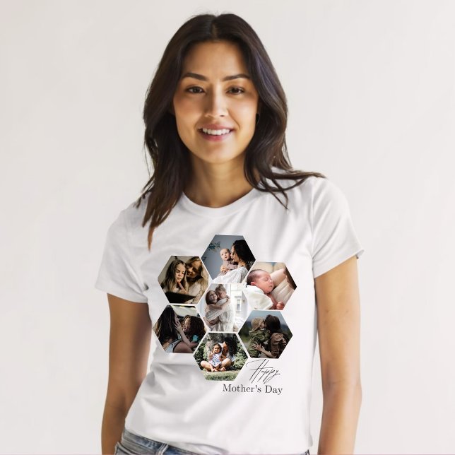 Collage de fotos MOMMY personalizado del regalo de T-Shirt (Creator Uploaded)