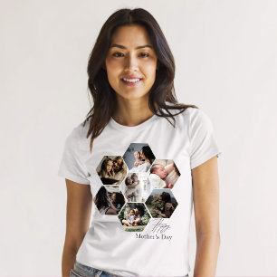 Collage de fotos MOMMY personalizado del regalo de T-Shirt