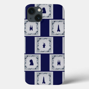 Collage Delft blue tiles iPhone 13 Case