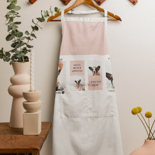 Collage Dog Photos Dog Is My Valentines Pink Apron