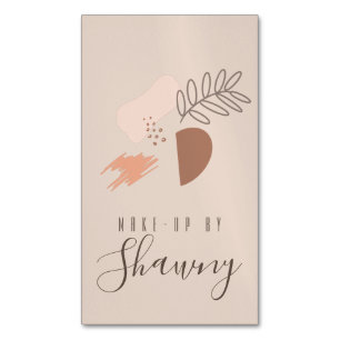 Collage Earth Tone Makeup Artist Salon Beauty Magnetic Business Card