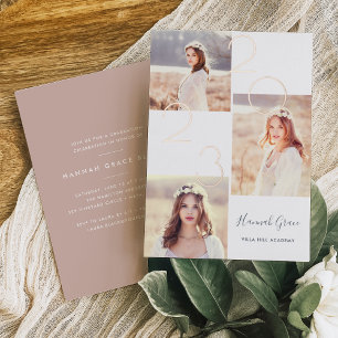 Collage Foil Graduation Announcement & Invitation