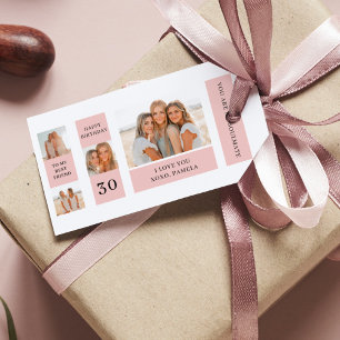 Collage Friend Photos   Happy Birthday Gift Gift Tags