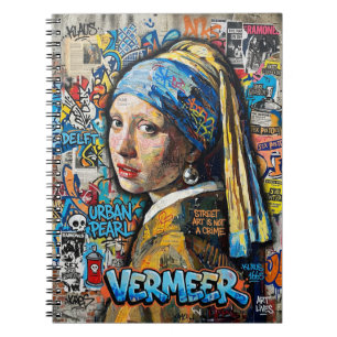 Collage, graffiti art, Vermeer Notebook