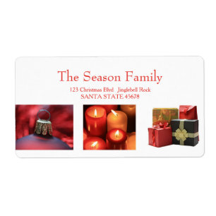 Collage Holiday Address Label