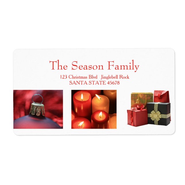 Collage Holiday Address Label (Front)
