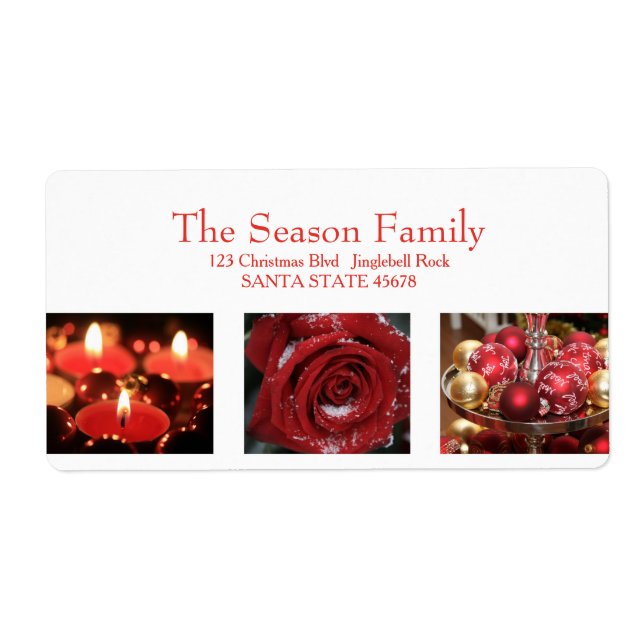 Collage Holiday Address Label (Front)