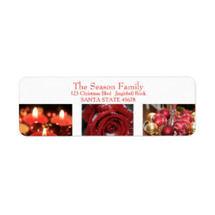 Collage Holiday Address Label Return Address Label