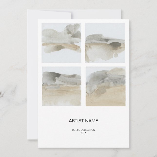 Collage Image Artist Card Template (Front)