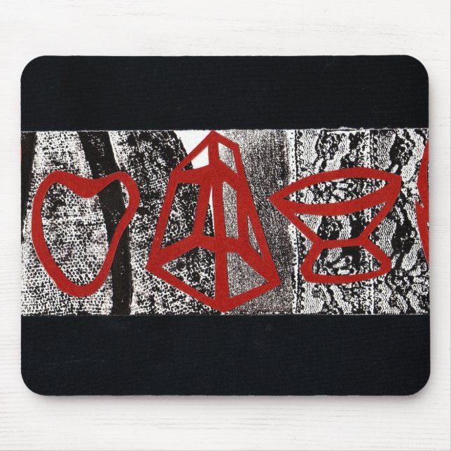 Collage in Red Mouse Pad (Front)