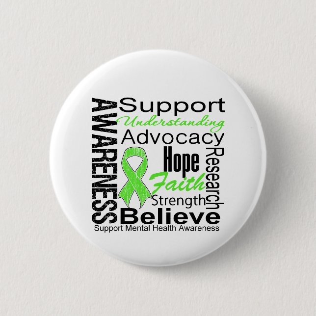 Collage - Mental Health Awareness 6 Cm Round Badge (Front)