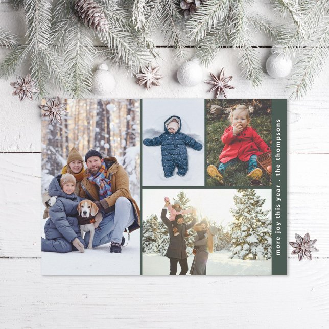 Collage Minimal Photo Holiday Card (Creator Uploaded)